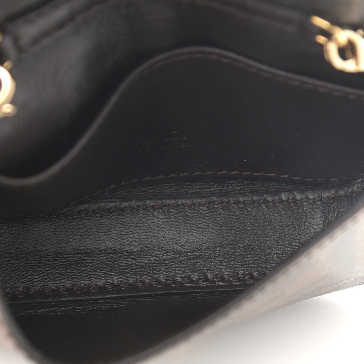 Glazed Fabric FF 1974 Nano Baguette Charm Mogano Panna