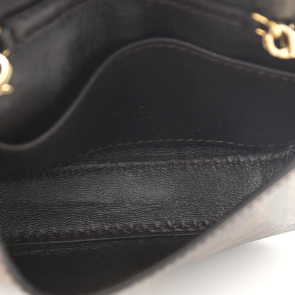 Fendi Glazed Fabric FF 1974 Nano Baguette Charm Mogano Panna 7 of 11