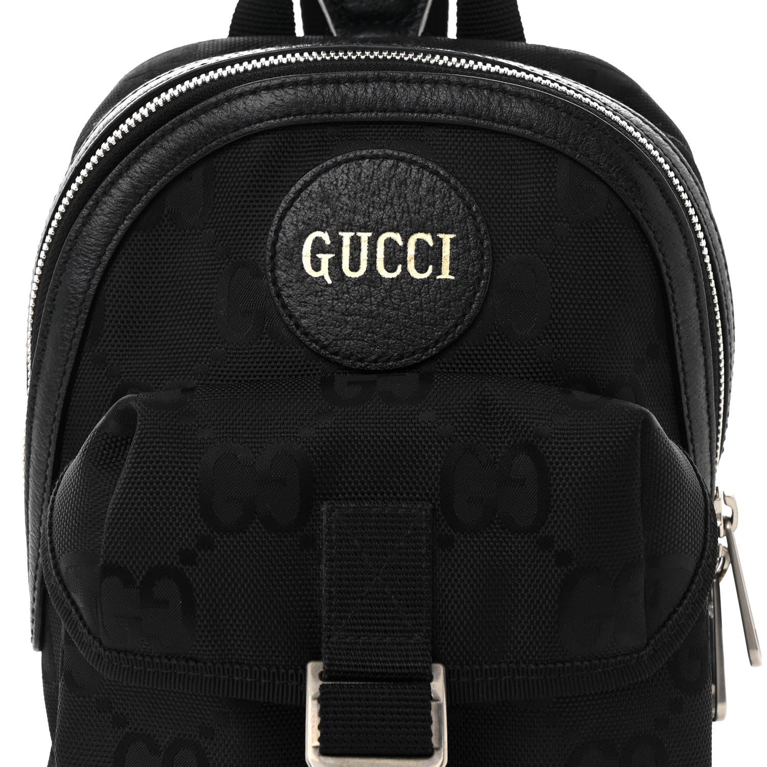 Gucci Econyl Nylon Monogram Off The Grid Sling Backpack Black 8 of 10