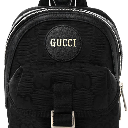 Gucci Econyl Nylon Monogram Off The Grid Sling Backpack Black 8 of 10