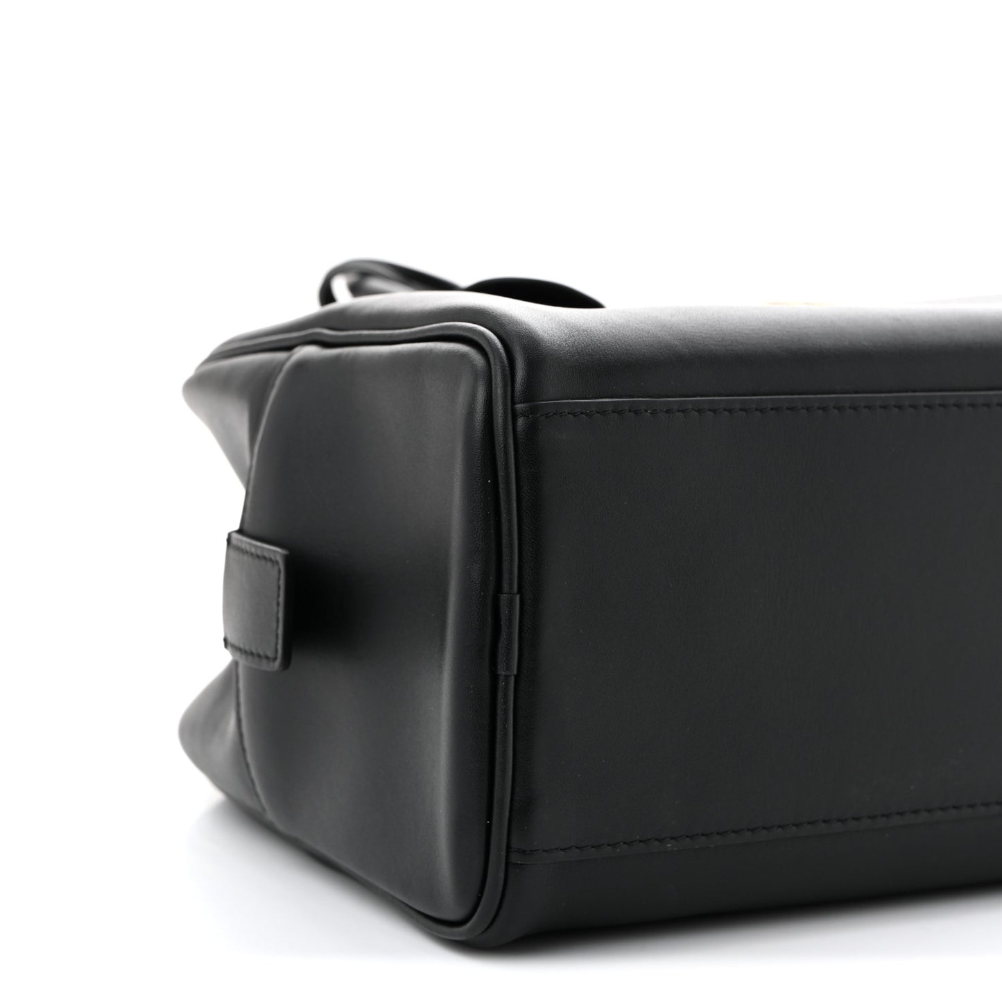 Calfskin Large Perfect Bowling Bag Black