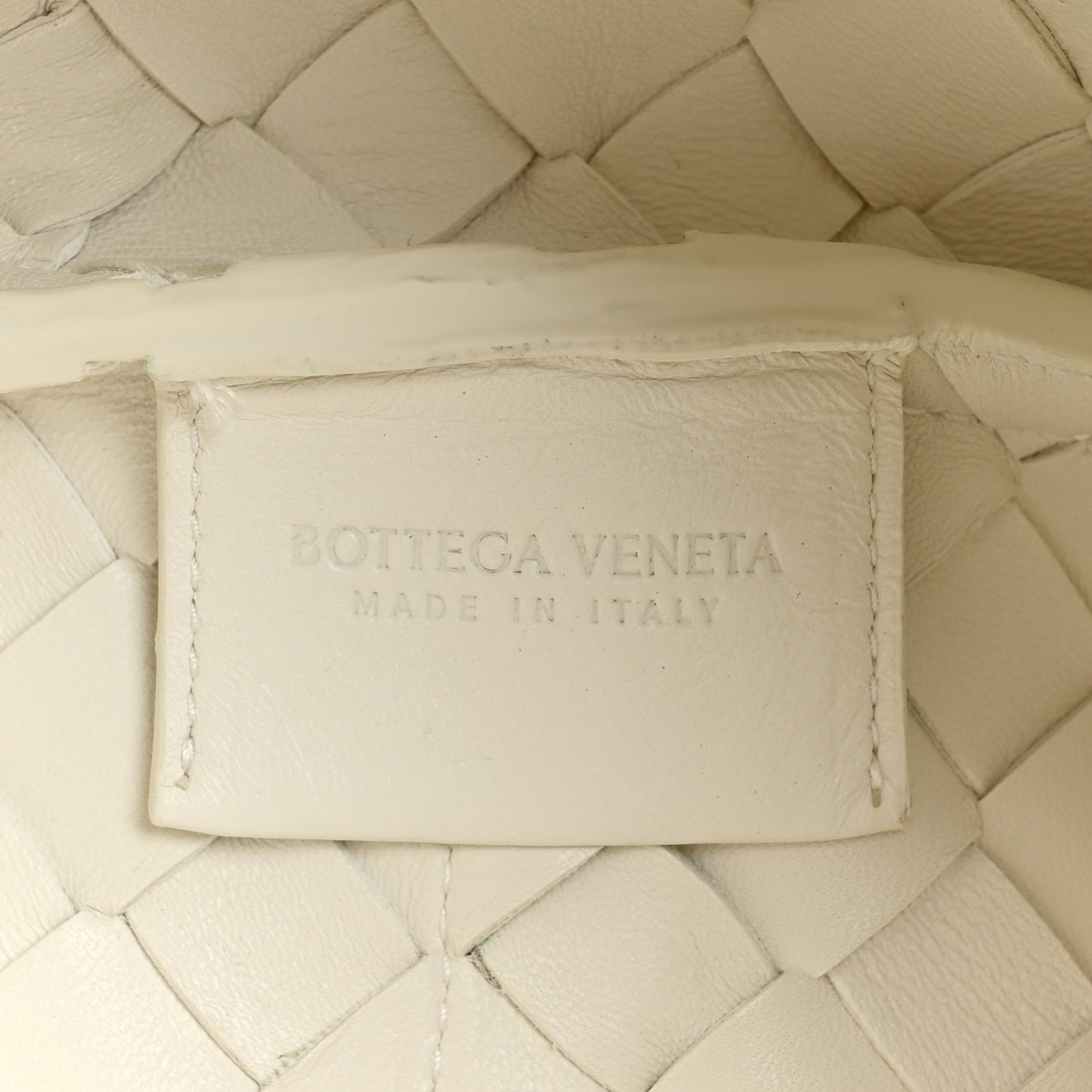 BOTTEGA VENETA Nappa Intrecciato Tie Shoulder Bag White