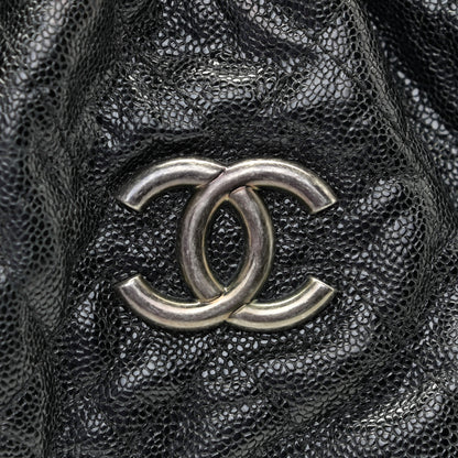 Chanel Caviar Quilted Medium Elastic Shopping Tote Black 10 of 12