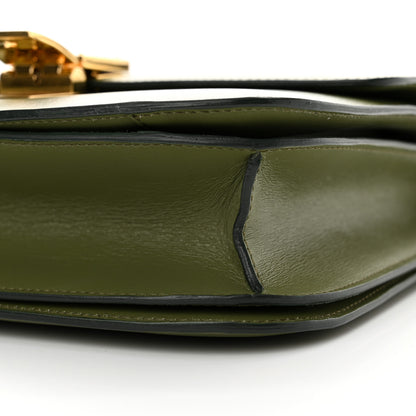 Celine Box Calfskin Classic Box Medium Flap Bag Army Green 10 of 10