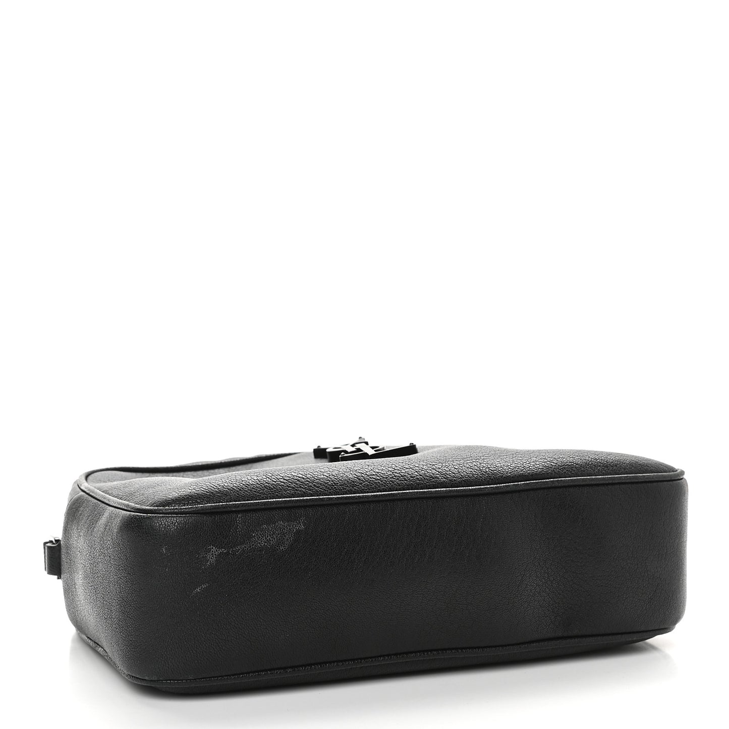 Grained Lambskin Monogram Lou Camera Bag Black