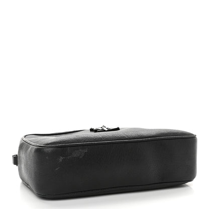 Saint Laurent Grained Lambskin Monogram Lou Camera Bag Black 3 of 10