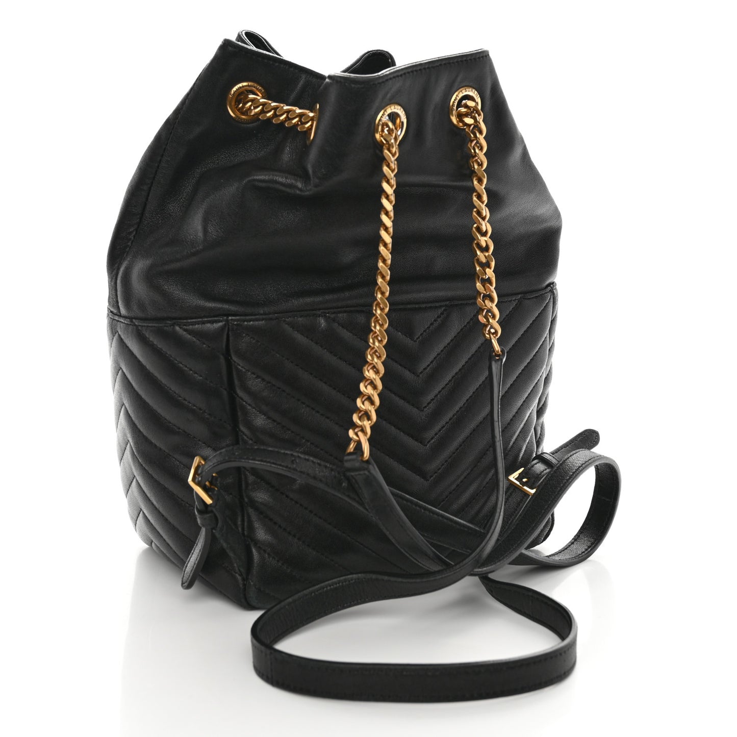Lambskin Matelasse Monogram Joe Backpack Black