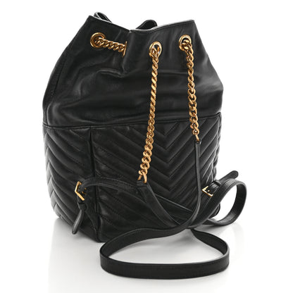 Saint Laurent Lambskin Matelasse Monogram Joe Backpack Black 3 of 12