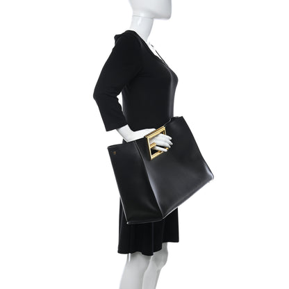 Fendi Vitello King Medium Fendi Way Tote Black 2 of 16