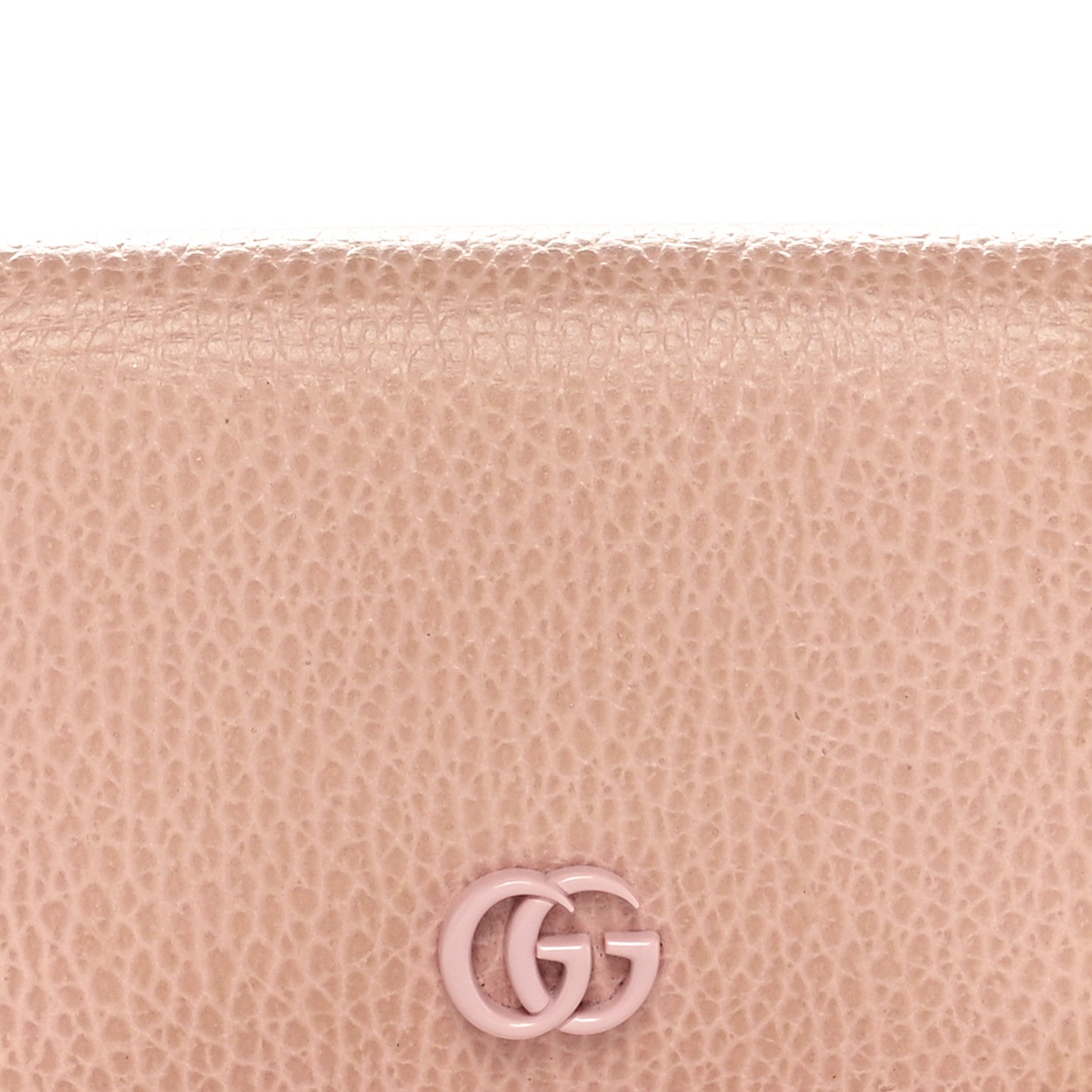 Gucci Dollar Calfskin Enamel Monochrome GG Marmont Card Case Perfect Pink 9 of 11