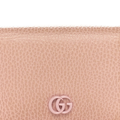 Gucci Dollar Calfskin Enamel Monochrome GG Marmont Card Case Perfect Pink 9 of 11