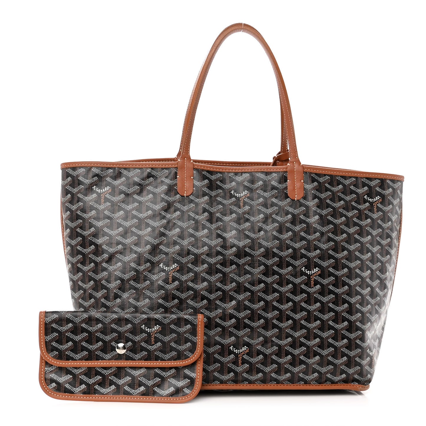 Goyardine Reversible Anjou PM Black Gold