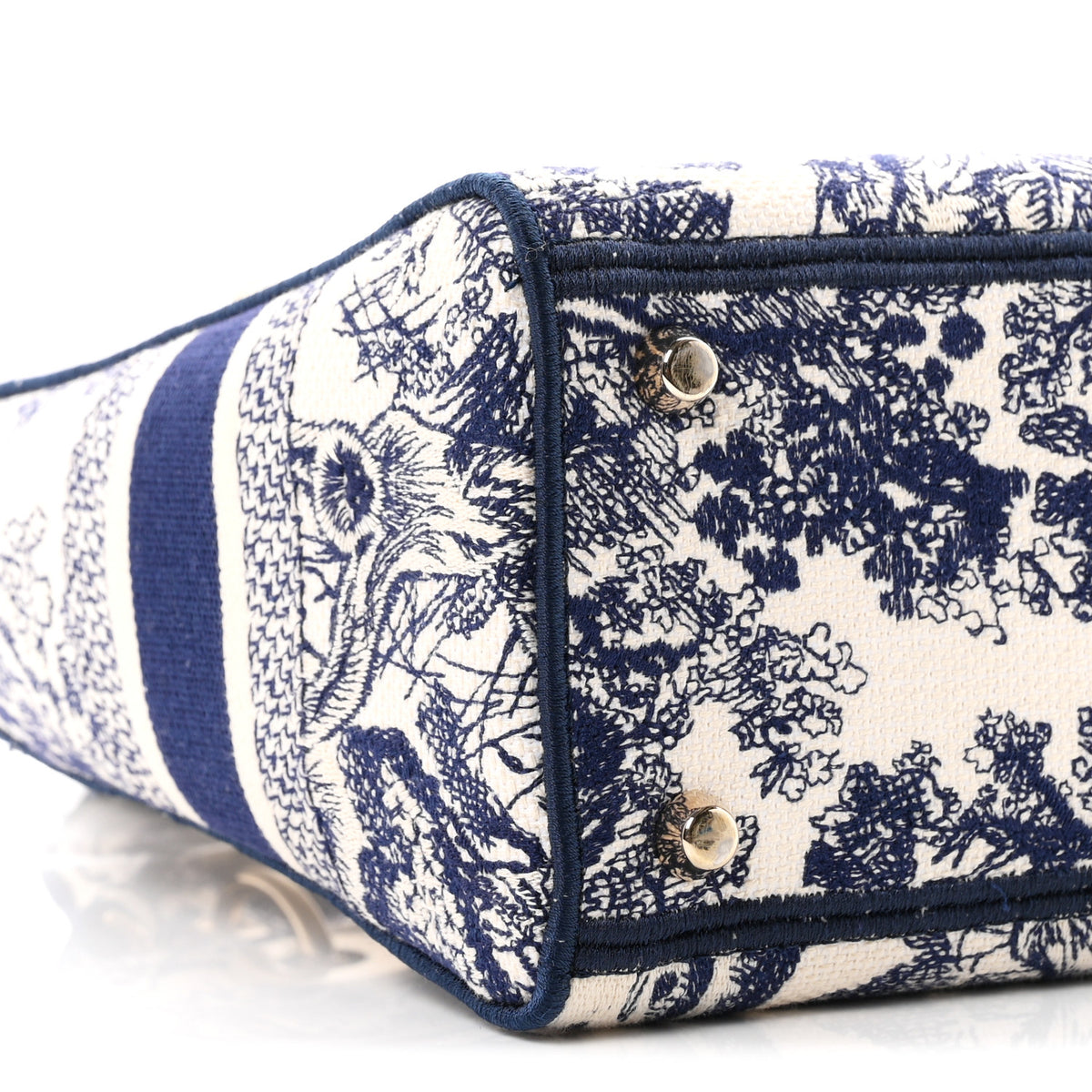 Christian Dior Toile de Jouy Embroidered Medium Lady D-Lite Blue 9 of 11