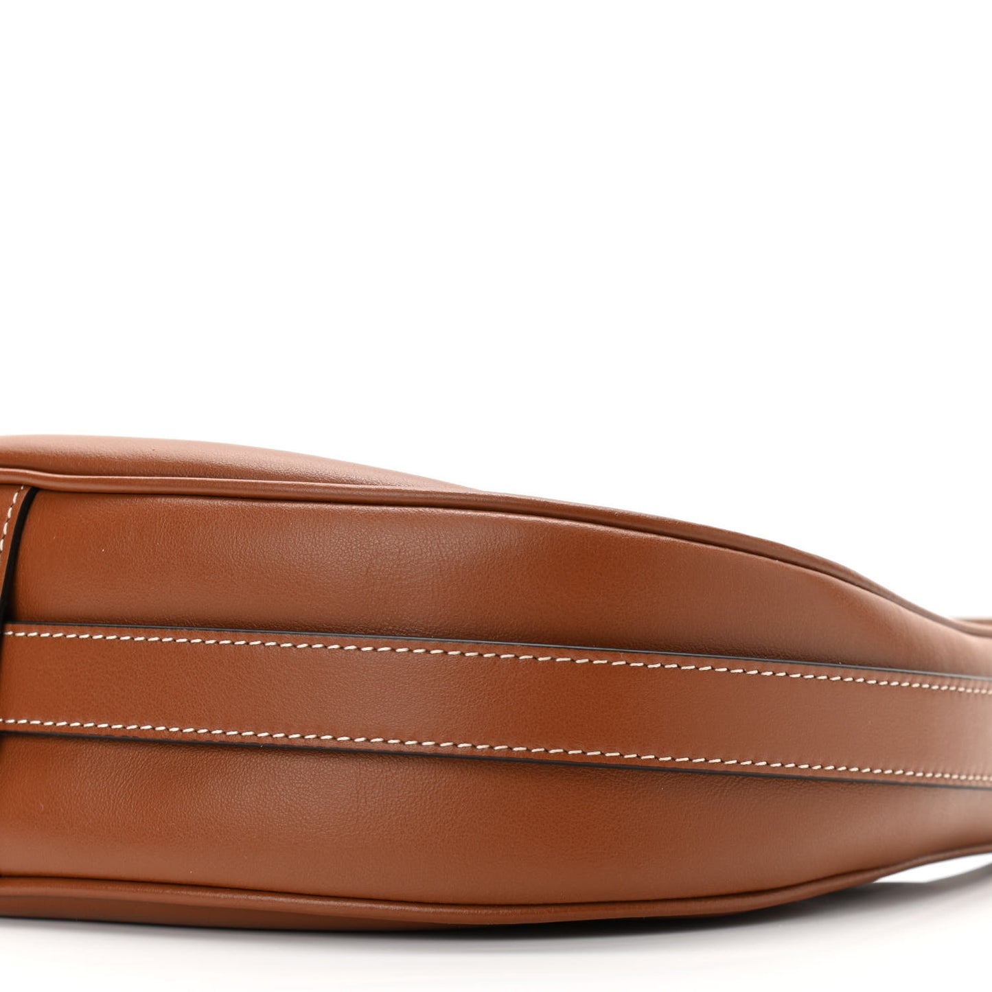 Smooth Calfskin Medium Strap Ava Shoulder Bag Tan