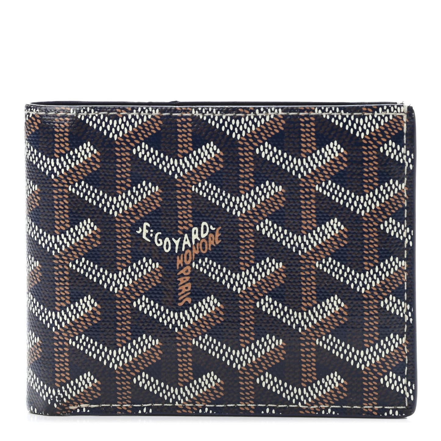 Goyardine Bi-Fold Victoire PM Wallet Navy
