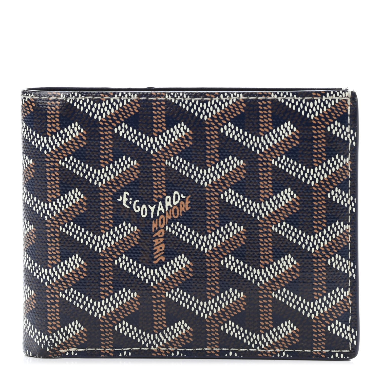 Goyard Goyardine Bi-Fold Victoire PM Wallet Navy 1 of 5