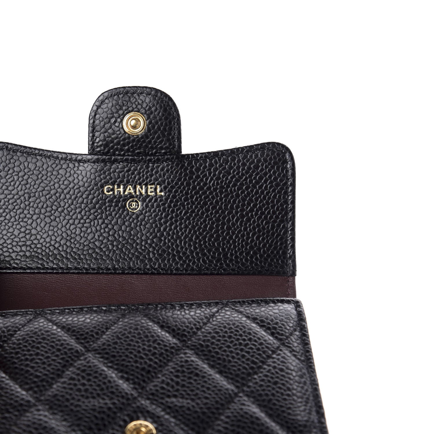 Chanel Caviar Quilted Compact Flap Wallet Black 6 of 8