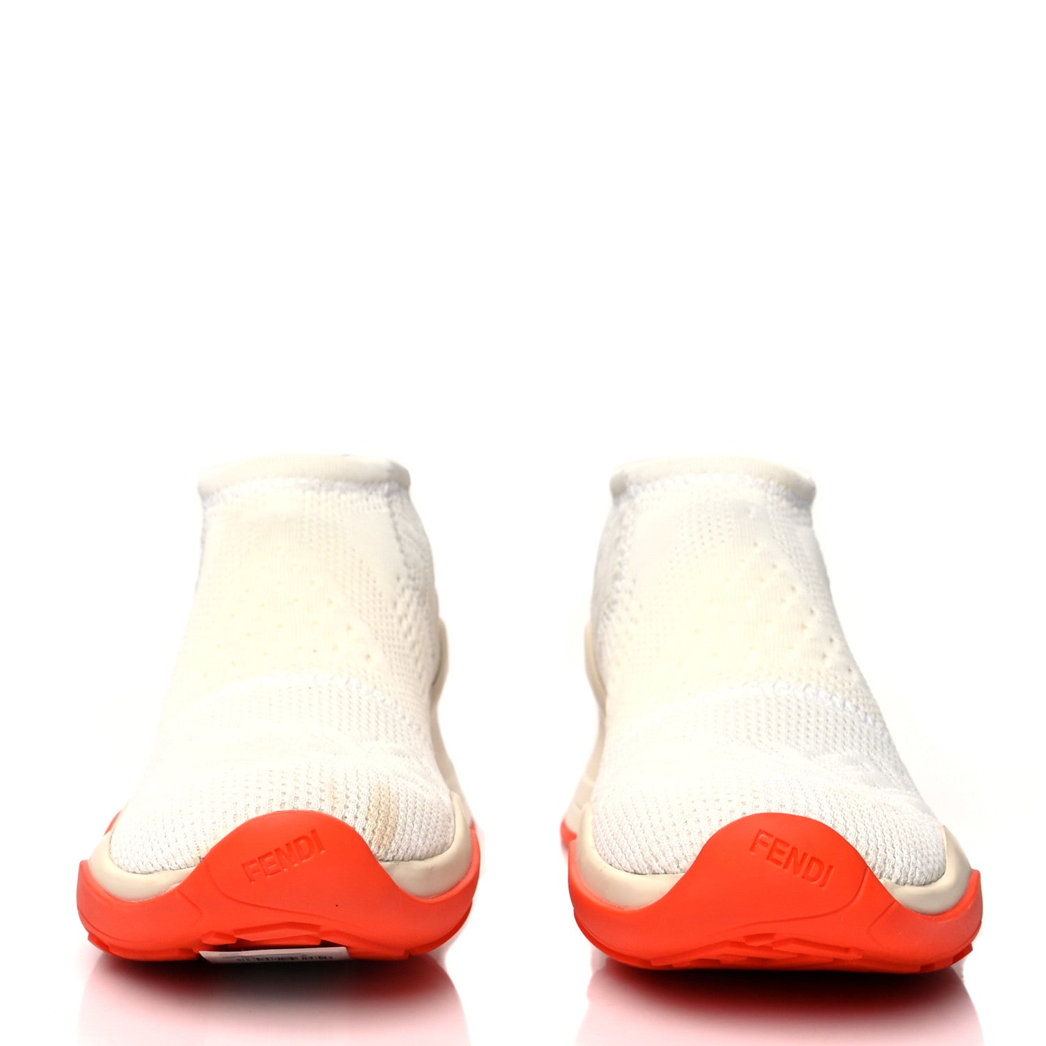 Fendi Technical 3D Mesh Womens FFluid Zip Up Sneakers 40 White Latte Ruggine 2 of 10