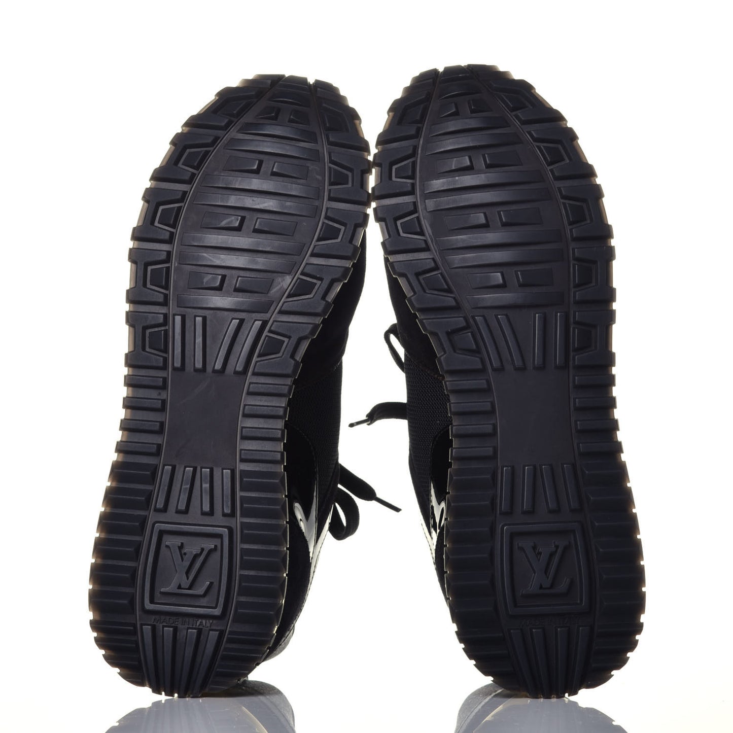 Suede Monogram Run Away Sneakers 38 Black