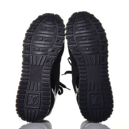 Louis Vuitton Suede Monogram Run Away Sneakers 38 Black 6 of 10