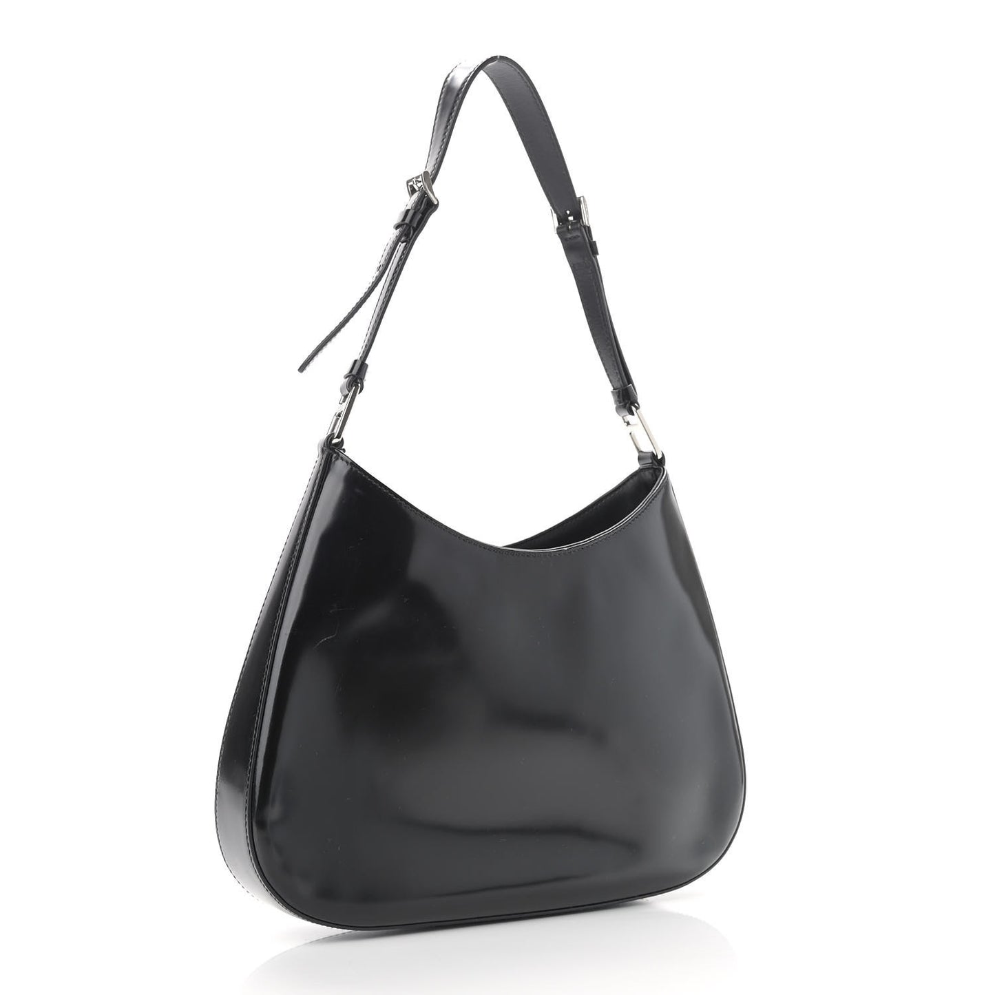 Spazzolato Cleo Adjustable Strap Shoulder Bag Black