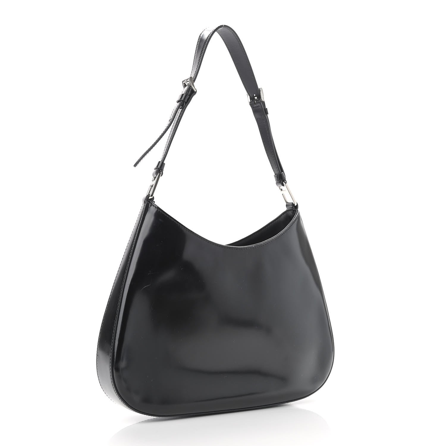 Prada Spazzolato Cleo Adjustable Strap Shoulder Bag Black 3 of 11