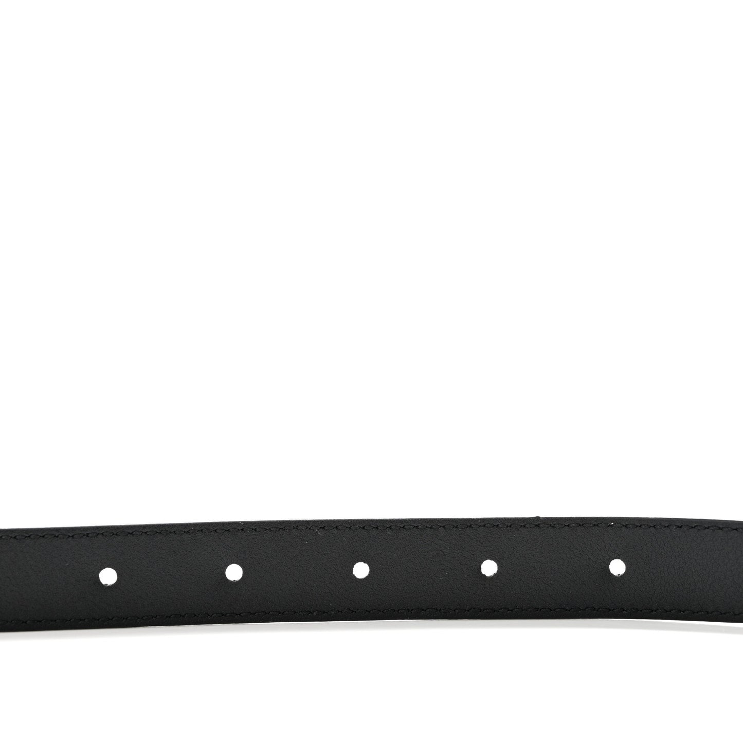 Calfskin Pearl Double G 20mm Belt 90 36 Black Cream