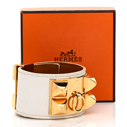 Hermes Epsom Collier de Chien CDC Bracelet S White 7 of 7