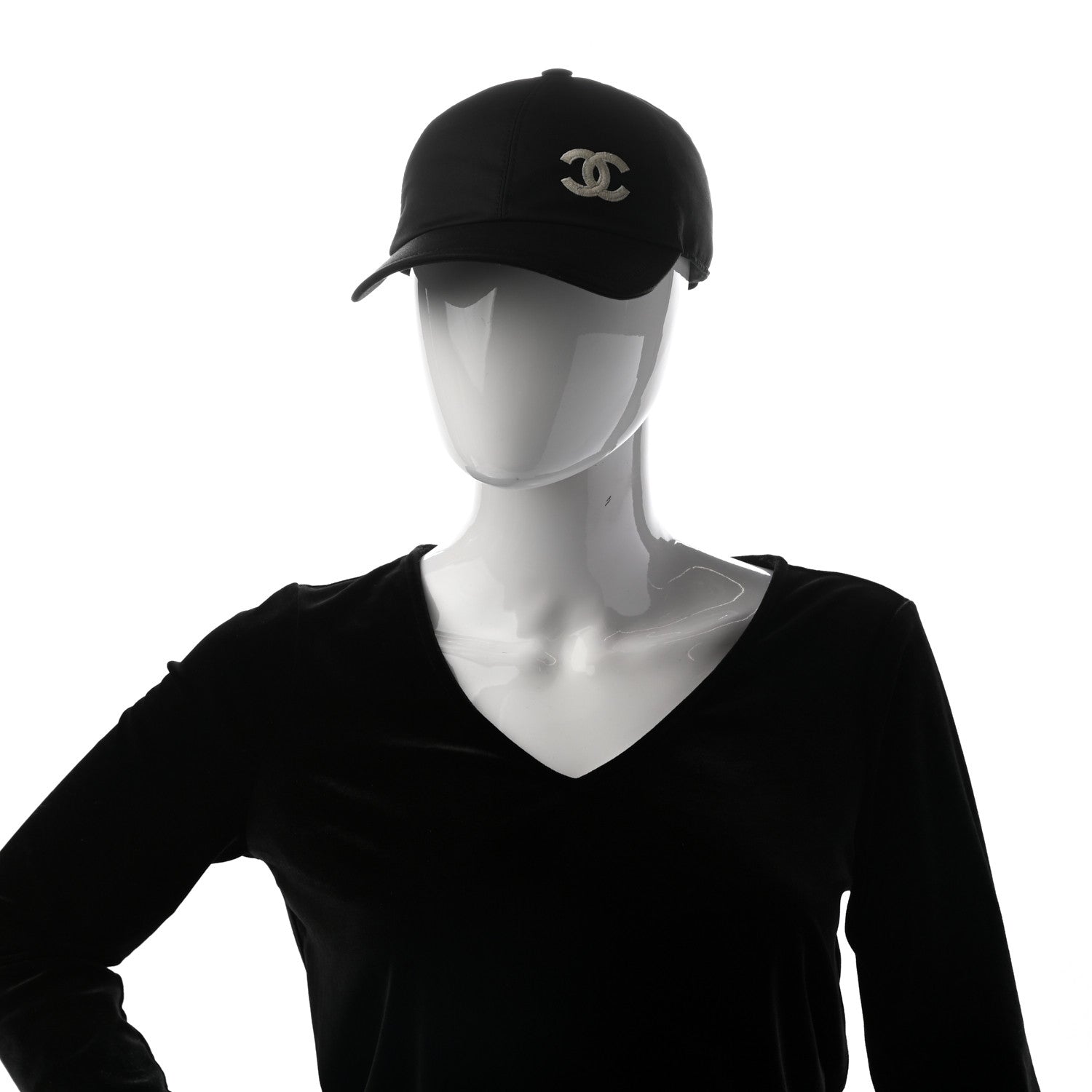 Chanel Cotton CC Cap Hat Black 2 of 9