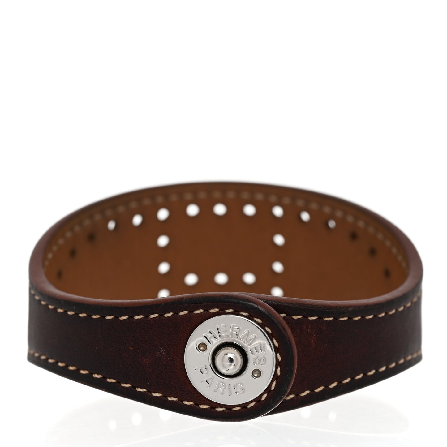 Barenia Perforated H Bracelet S Fauve