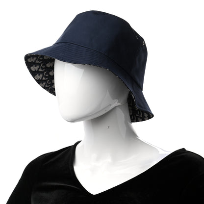 Christian Dior Oblique Reversible Teddy-D Brim Bucket Hat 59 Blue 2 of 8