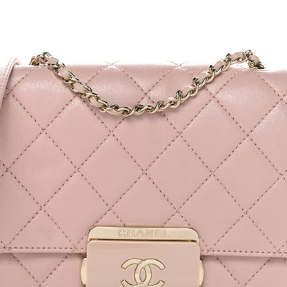 Chanel Sheepskin Quilted Beauty Lock Flap Pink 8 of 11
