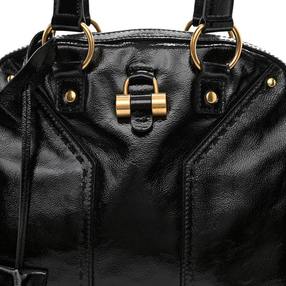 Saint Laurent Textured Patent Calfskin Medium Muse Black 15 of 20