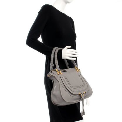 Chloe Calfskin Medium Marcie Satchel Cashmere Grey 3 of 8