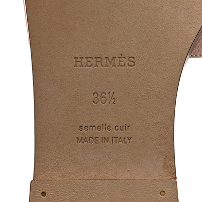 Hermes Epsom Oran Sandals 36.5 Rose Pale 8 of 9