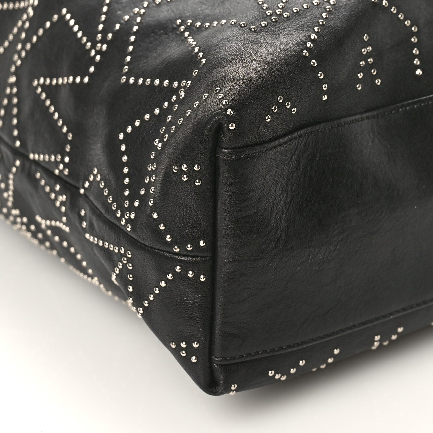 Calfskin Star Studded Sofia Tote Black