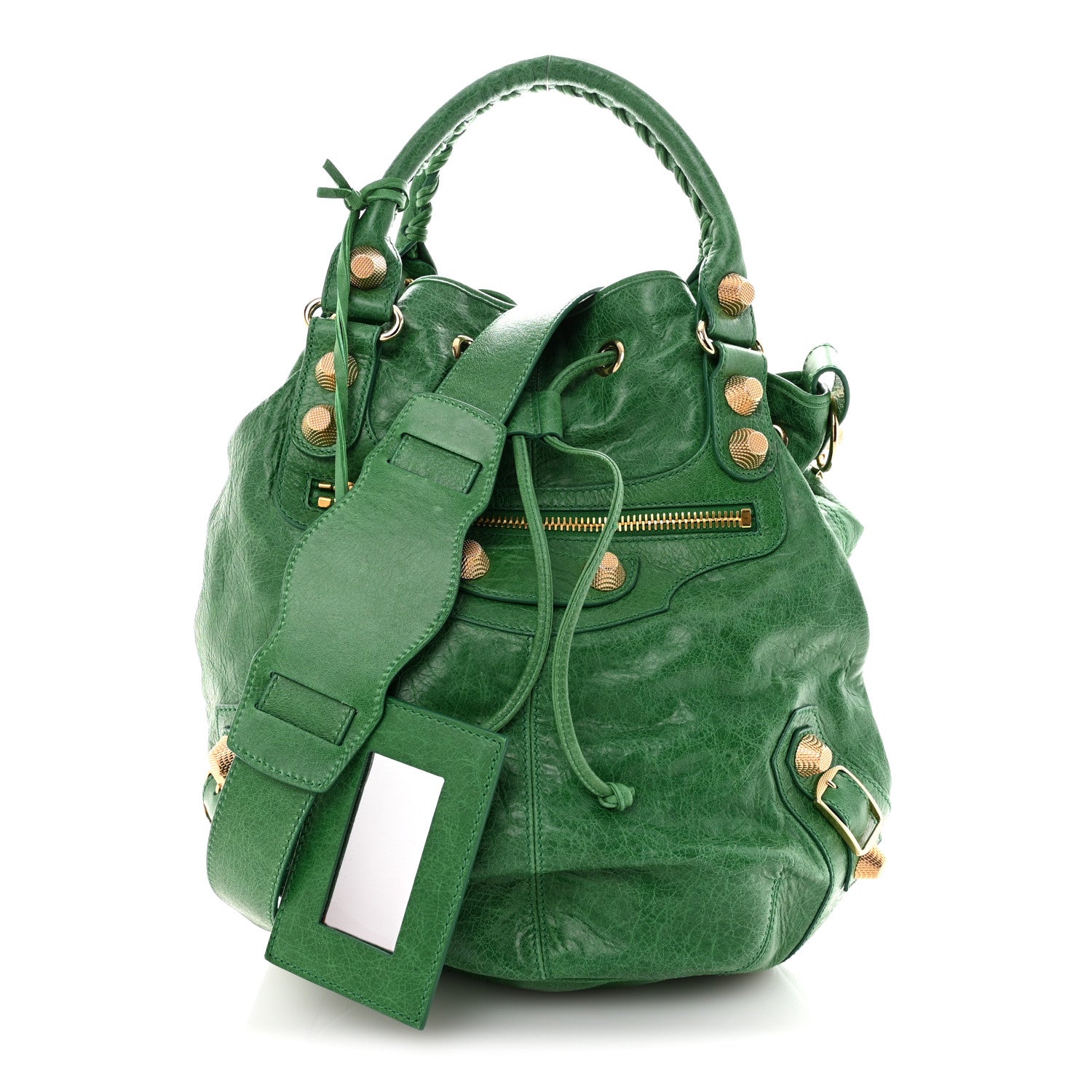 Balenciaga Agneau Giant 21 Gold Hardware Pompon Vert Fluo 3 of 12