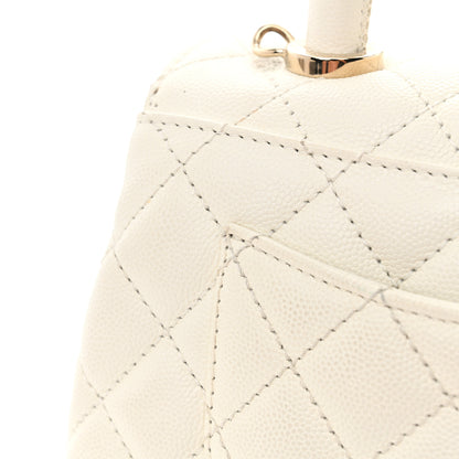 Chanel Caviar Quilted Extra Mini Coco Handle Flap White 12 of 12