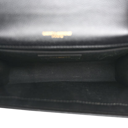 Saint Laurent Grain De Poudre Small Monogram Kate Satchel Black 5 of 9