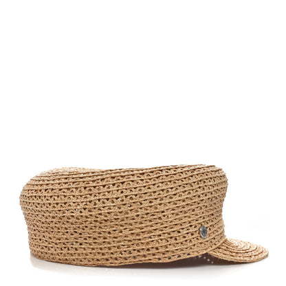 Hermes Raffia Braided Galatee Cap 58 Naturel 5 of 9