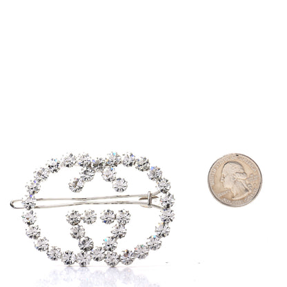 Gucci Crystal Interlocking G Hair Clip Silver 2 of 5