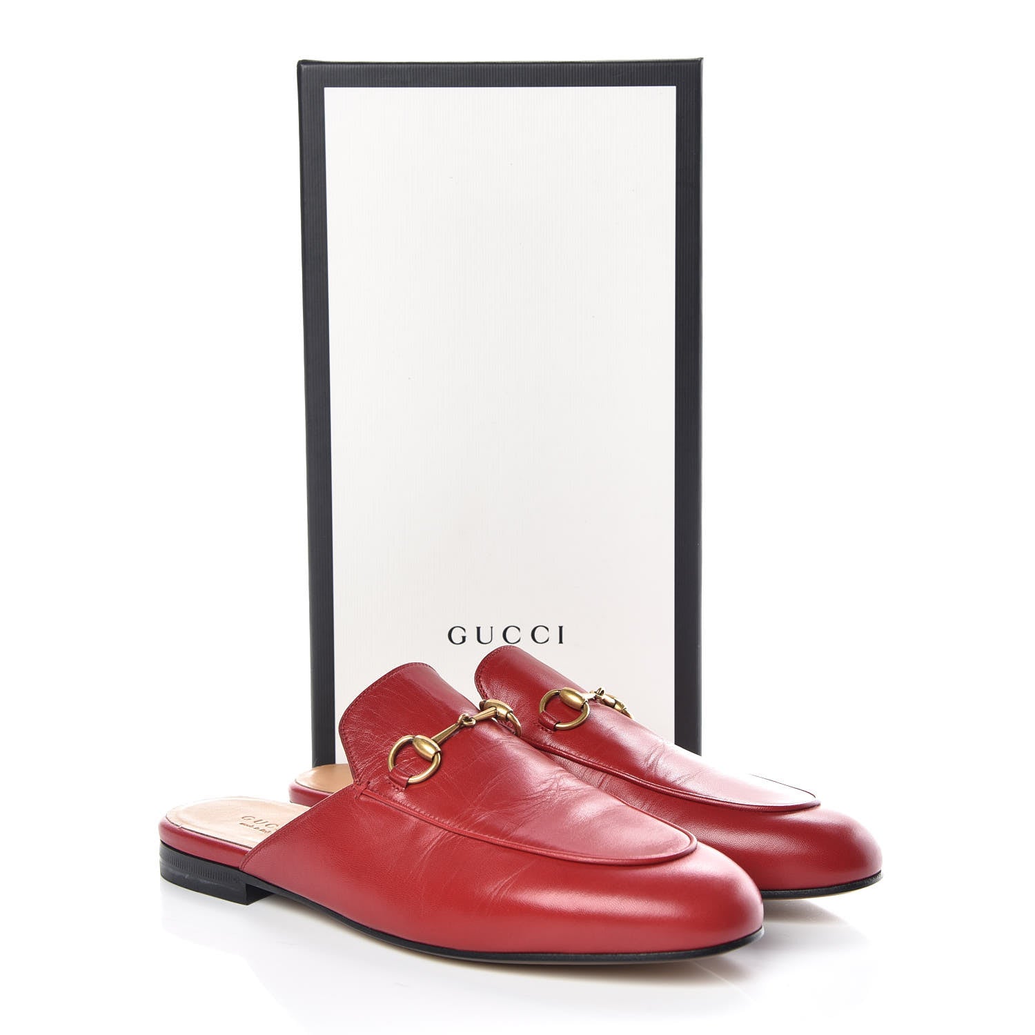 Gucci Malaga Kid Womens Princetown Slippers 39 Hibiscus Red 9 of 9