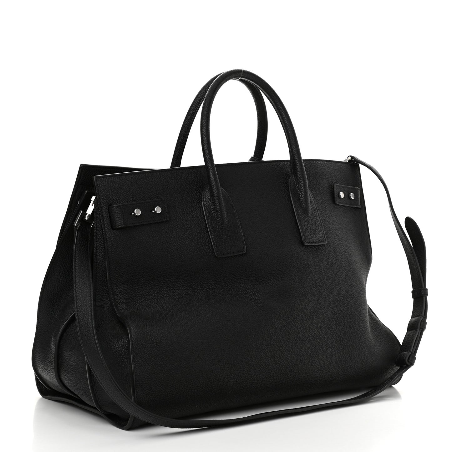 Grained Calfskin Large Souple Sac De Jour Black