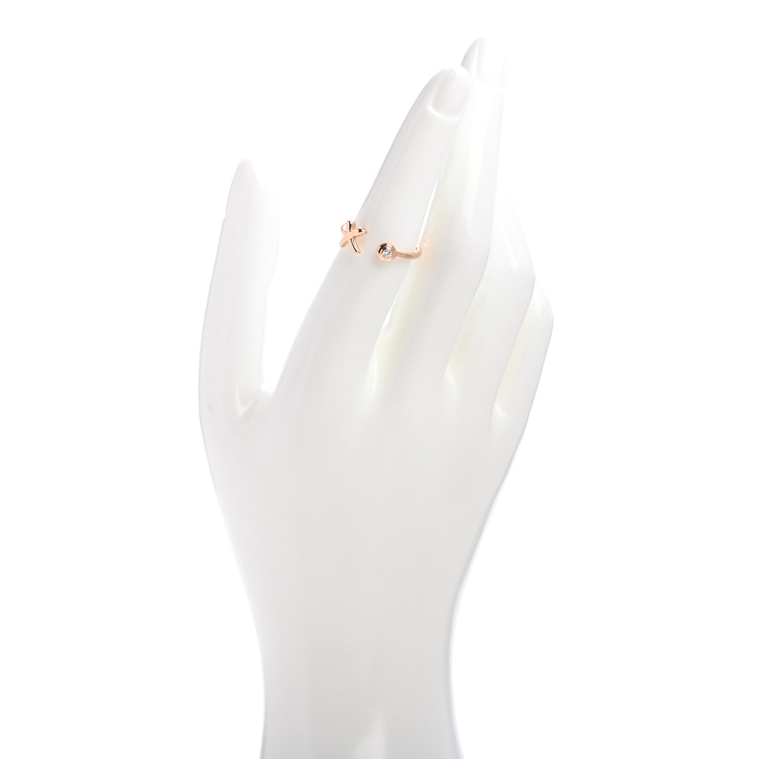 Tiffany 18K Rose Gold Diamond Paloma Picasso Graffiti X Wire Ring 52 6 2 of 5