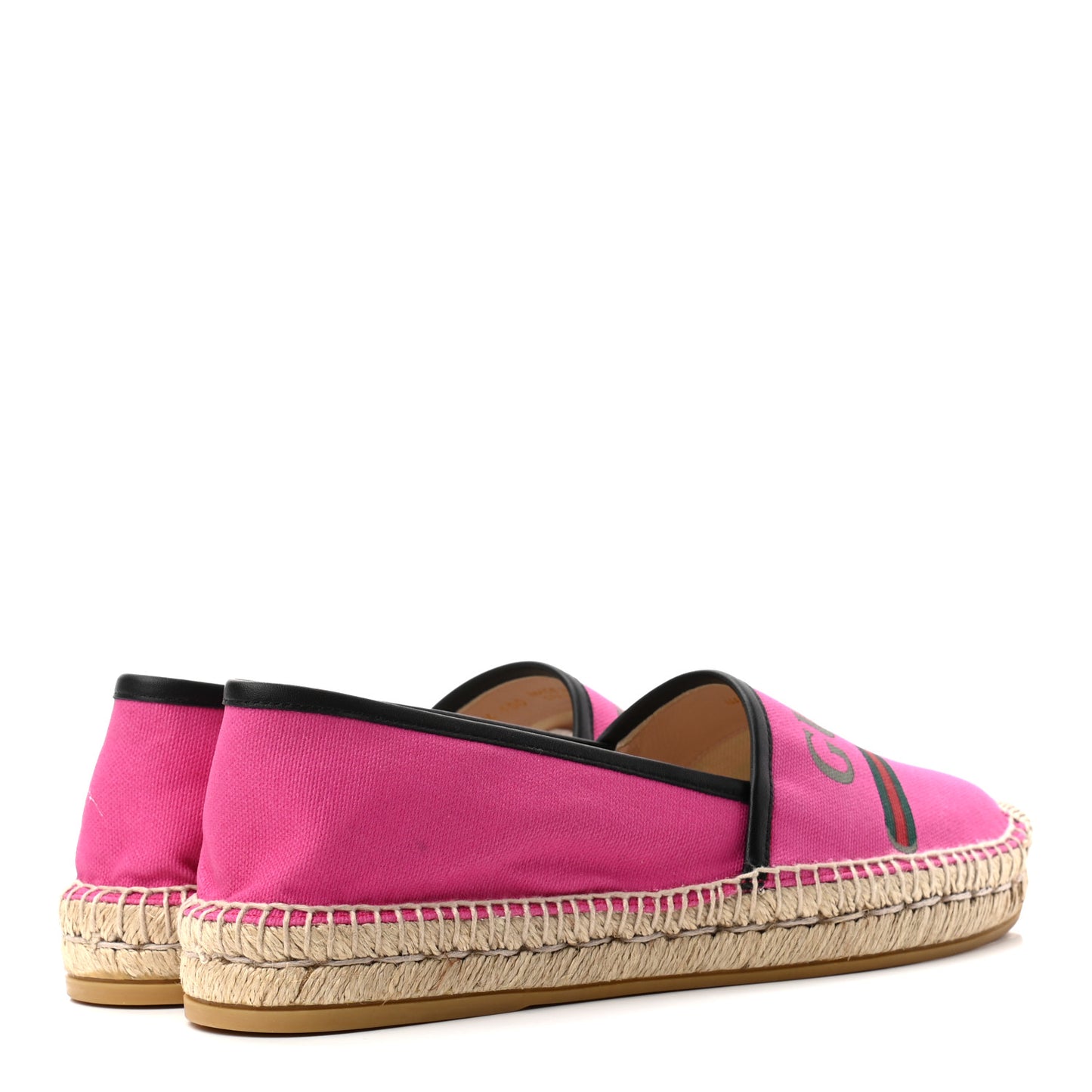 Canvas Logo Espadrilles 38.5 Cyclamen Rose Black