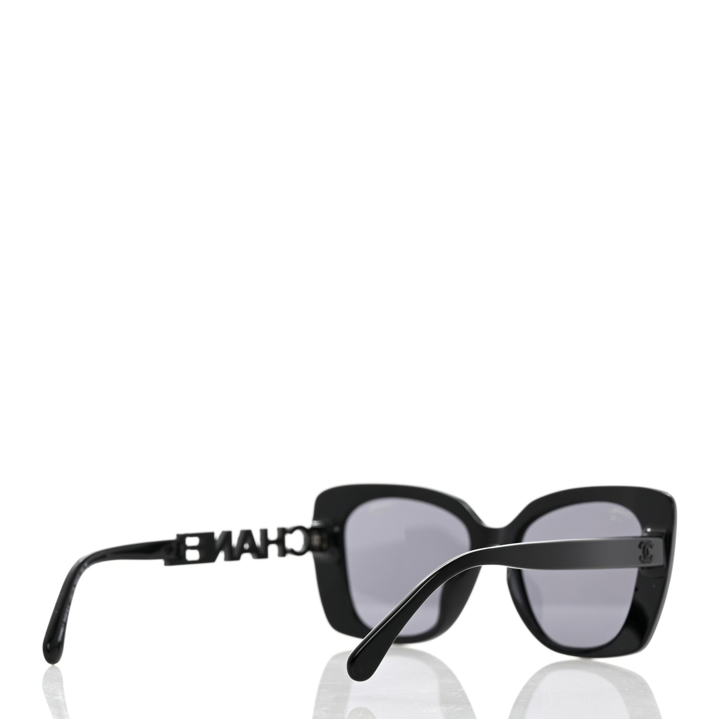 Acetate Strass Polarized Square Sunglasses 5422-B Black