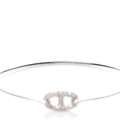 Hermes 18K White Gold Diamond PM Ronde Chaine d'Ancre Bracelet SH 4 of 6