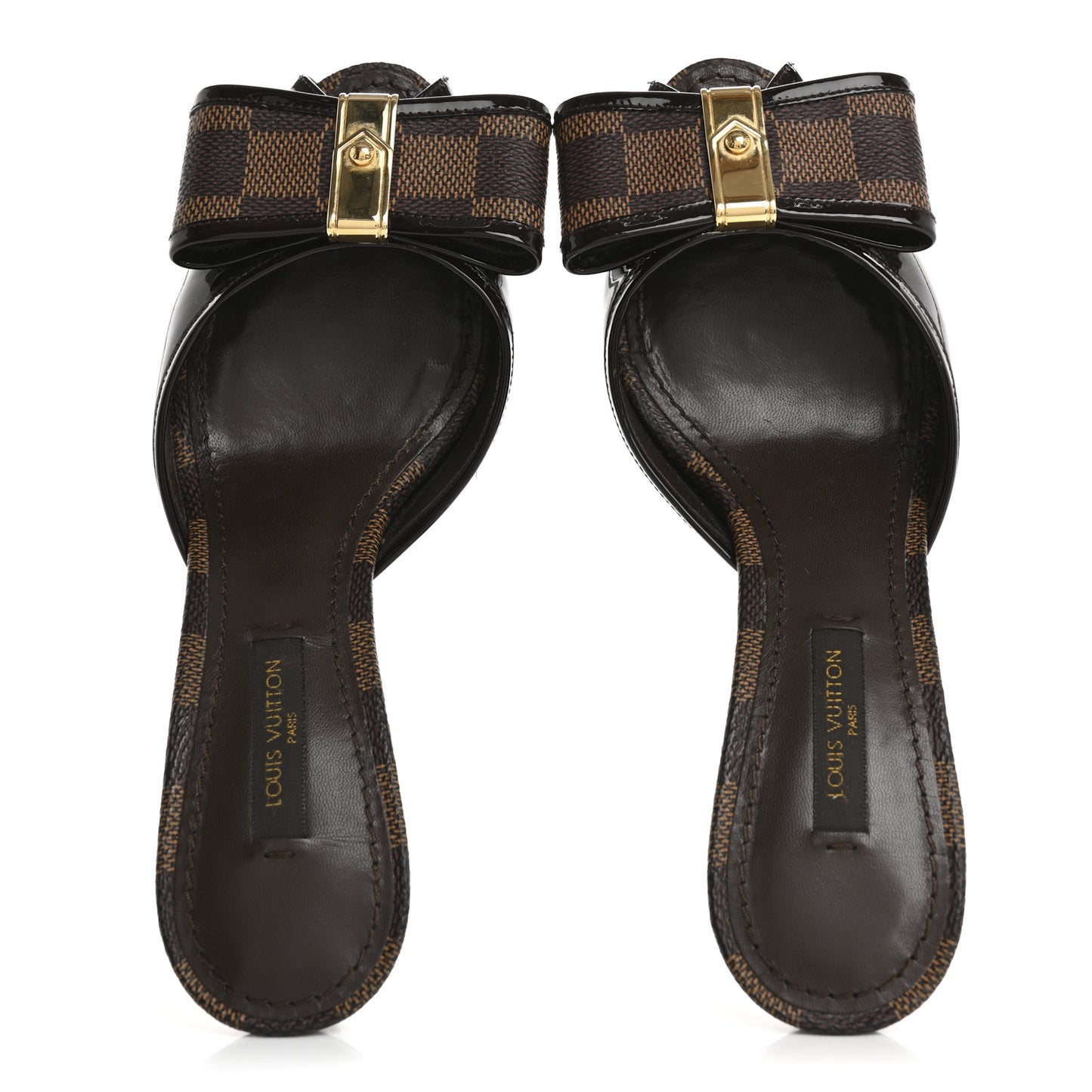 Damier Ebene Patent Valentine Mules 35