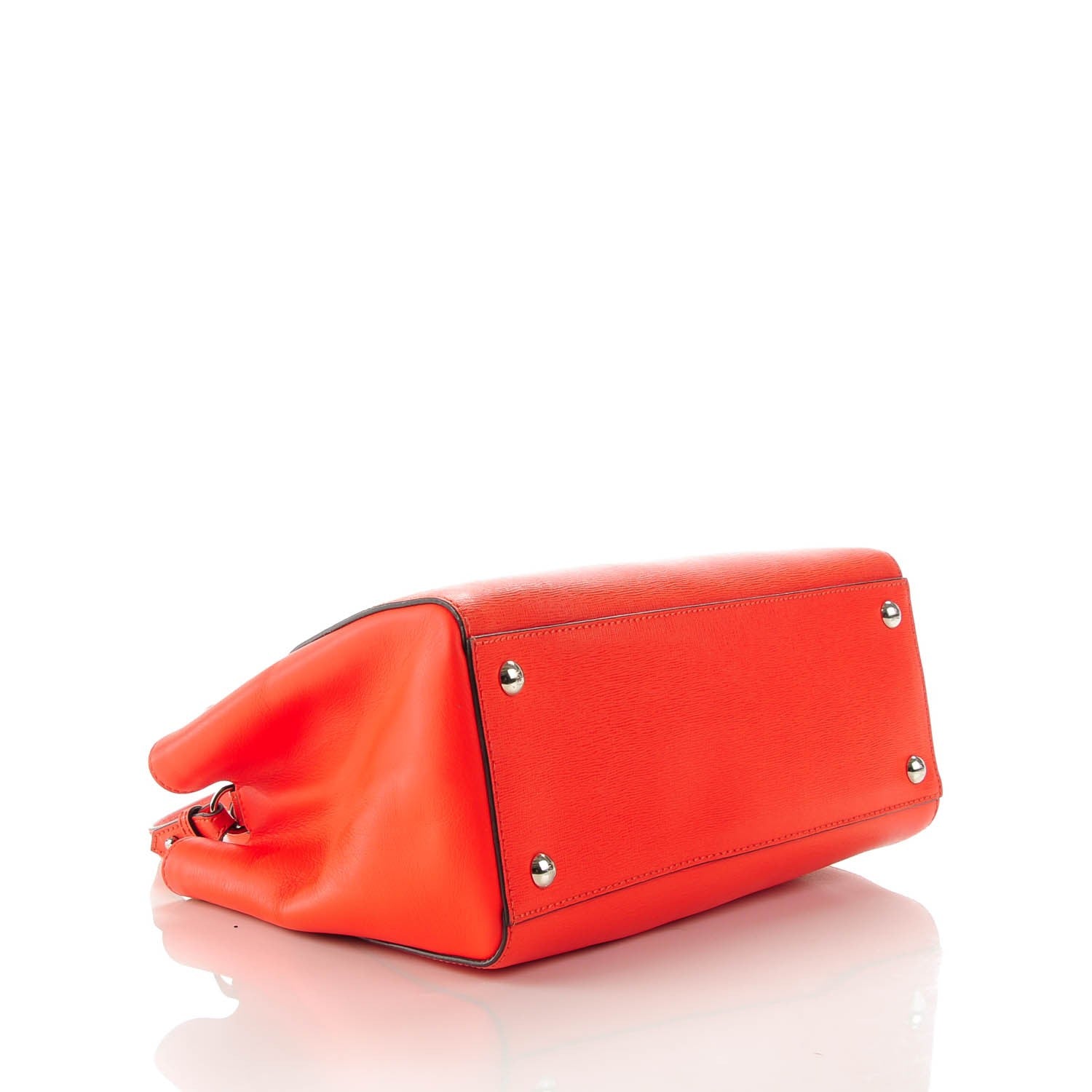 Fendi Vitello Elite Petite 2Jours Tote Papavero 4 of 9