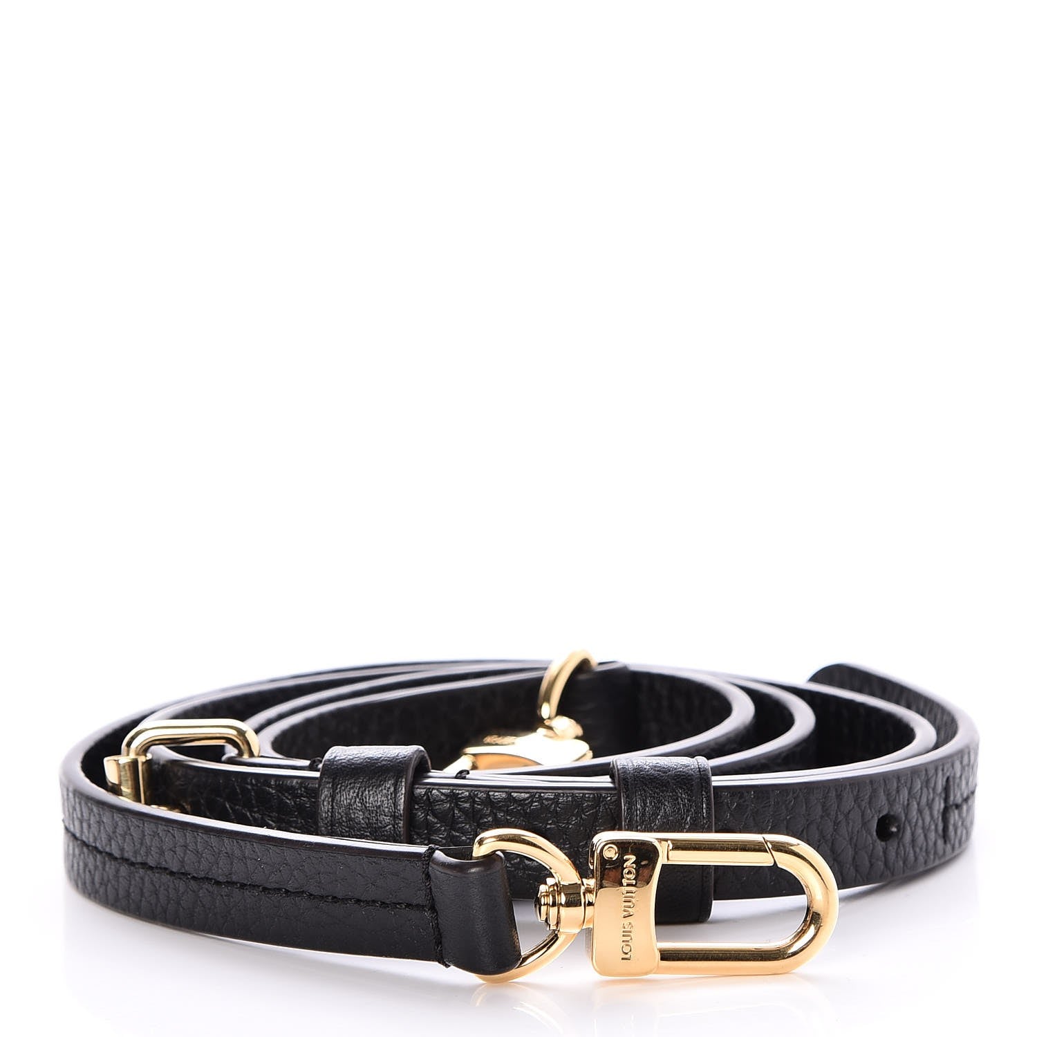Louis Vuitton Calfskin Adjustable Retiro NM Shoulder Strap Black 1 of 5